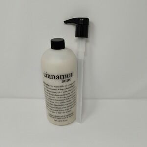 Philosophy Cinnamon Buns Shower Gel, Bubble Bath & Shampoo 32 oz NEW with Pump